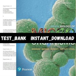 Test Bank for Brock Biology of Microorganisms 15th Edition Madigan PDF | Instant Download | All Chapters Included