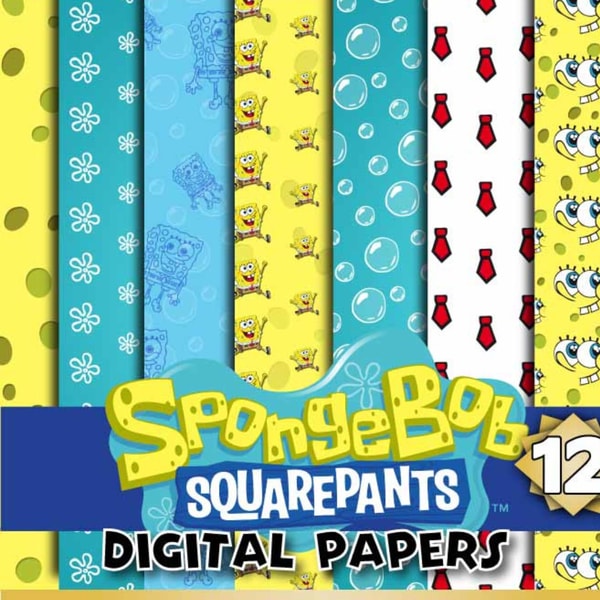 Spongebob Squarepants Digital Papers | Inspire Uplift