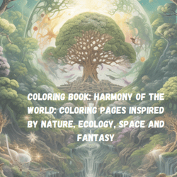 Coloring book: Harmony of the world: coloring pages inspired by nature, ecology, space and fantasy.