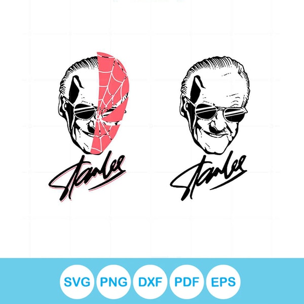 Stan Svg Stan Lee Spiderman SVG Sublimation Files Silhouette - Inspire Uplift