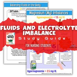 Fluid and Electrolytes Imbalance Bundle Pack - Nursing Study Guide, Mnemonics, Cheat Sheets, and Study Hacks Nursing Sch