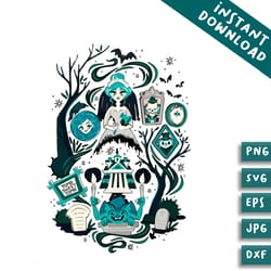 vintage tomb sweat tomb haunted mansion svg cutting file