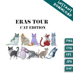 the eras tour cat edition taylor swiftie cat svg