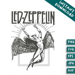led zeppelin tour distressed 70s music concert svg