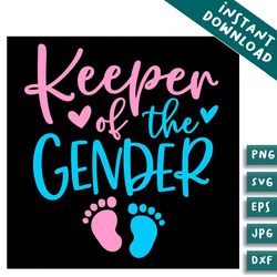 keeper of the gender svg gender reveal svg