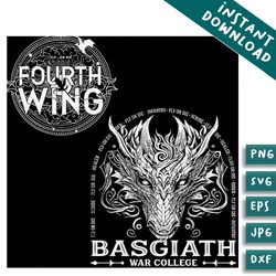 basgiath war college fourth wing novel svg