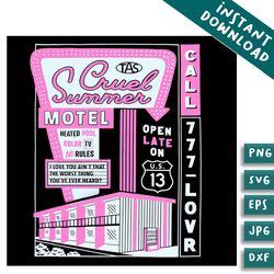 taylor swift cruel summer lover motel svg bundles design