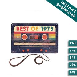 50th birthday vintage 1973 limited edition best of 1973 svg bundles