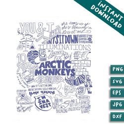 arctic monkeys band arctic monkeys album svg bundles