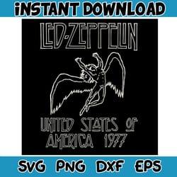led zeppelin united state of america 1977 svg digital