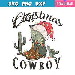christmas cowboy boot howdy santa svg bundle
