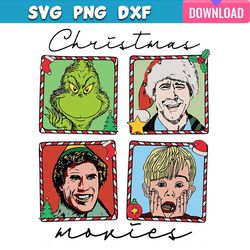 christmas movie home alone grinch elf svg bundle