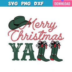 merry christmas yall cowboy boots svg bundle