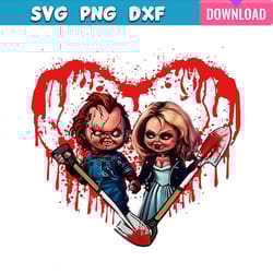 chucky and tiffany true love halloween couple png