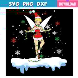 disney santa tinker bell christmas lights svg bundle