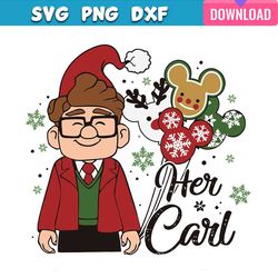 her carl christmas mickey balloon svg bundle