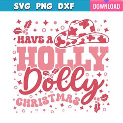 pink leopard holly dolly christmas svg bundle