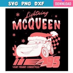lightning mcqueen merry christmas svg bundle