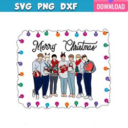retro bts merry christmas svg bundle