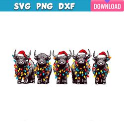 i will put you in a trunk and help people look for you svgute christmas cows with santa hat png sublimation
