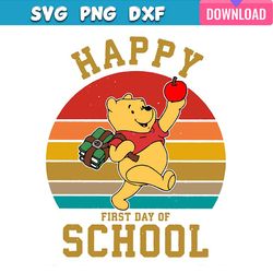 winnie the pooh retro disney back to school svg bundle