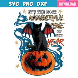 black cat halloween svg bundle wonderful time of the year png