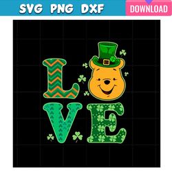 disney winnie the pooh st patricks day shamrock svg bundle