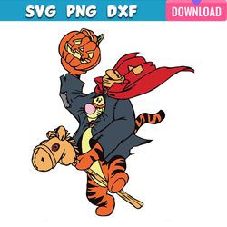 funny tigger pumpkin disney halloween svg bundle for