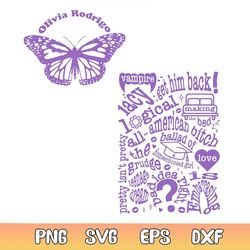 retro olivia rodrigo album guts svg
