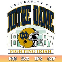 retro notre dame fighting irish 1887 svg