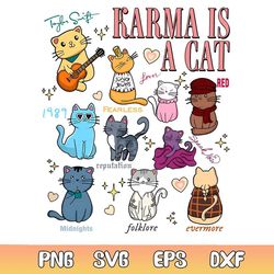 karma is a cat the era cat taylor swift album png