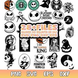halloween jack skellington and sally svg bundle file