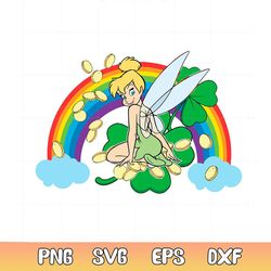disney tinker bell saint patrick's day svg
