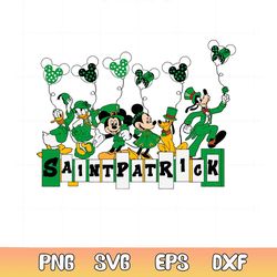 saint patricks disney mickey and friend svg