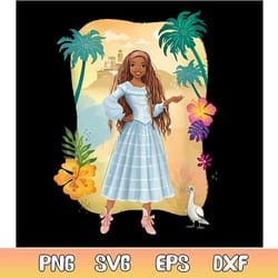 ariel and scuttle dry land disney the little mermaid 2023 png