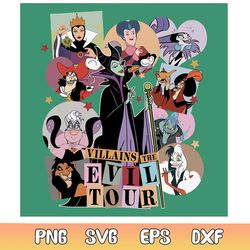 disney villains the evil tour svg villain characters svg file