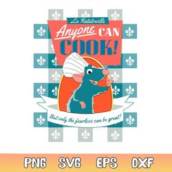 disney pixar ratatouille remy mouse svg anyone can cook svg