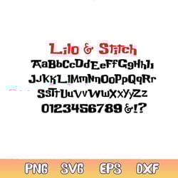 lilo and stitch font svg disney alphabet svg file