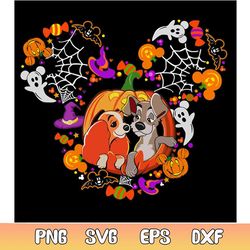 disney lady and the tramp halloween svg file