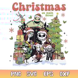 oogie boogie christmas on main street svg