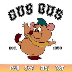 funny disney gus gus cinderella est 1950 svg file