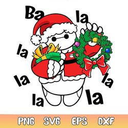 funny baymax christmas wreath svg file