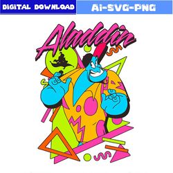 retro genie aladdin svg bundle aladdin character svg bundle file