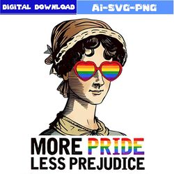 more pride less prejudice lgbt png design