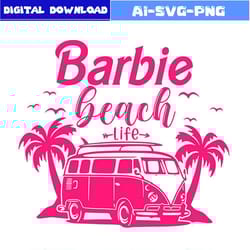 retro jeep barbie svg bundle barbie beach life svg bundle cricut file