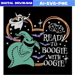 oogie boogie bash 2024 ready to boogie with oogie svg bundle file