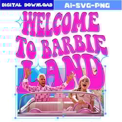 welcome to barbie land margot robbie png silhouette file