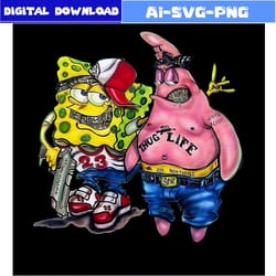 funny spongebob gangster png cartoon character png file