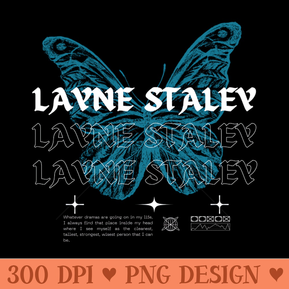 Layne Staley Butterfly - Sublimation clipart PNG - Download in an instant