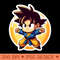 chibi Adventure Goku and the Glowing Dragon Ball - Trendy PNG Designs - Fast download